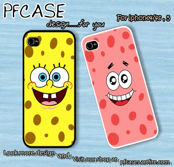 Image of Spongebob and Patrick Star Face :Case For Iphone 4,5/Samsung S2,3,4