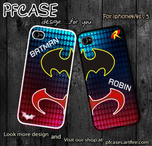 Image of Batman and Robin Twin Hero Cases : Handmade case For Iphone 4,5/Samsung S2,3,4