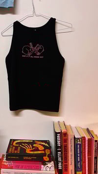 Image 2 of 🐇Bunny Embroidered Vest - Black 🐇