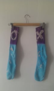 Image of One-Off Dip Dye "SPLATTER XO" Socks