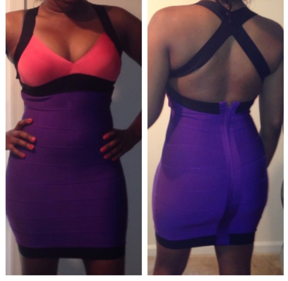 Image of Purple Bandage Dress