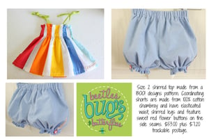 Image of Shirred top and bubble shorts