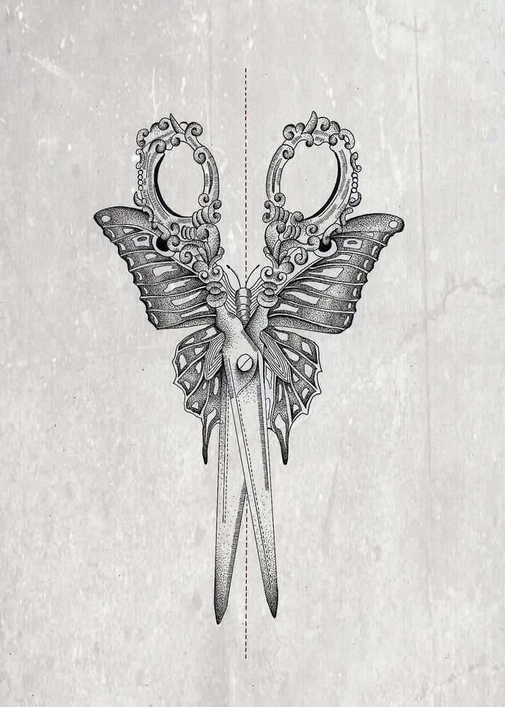 Image of Scissor // Lepidoptera Print Din A4