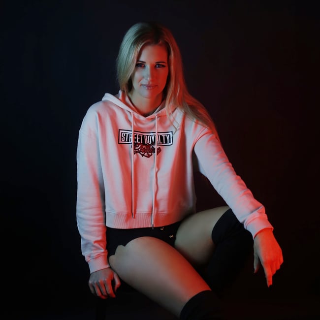 Street Royalty Pink Crop Hoodie