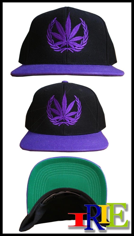 purple snapback hat