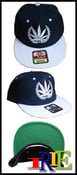 Image of  IRIE NATION TOP SHELF WEED LOGO ON BLACK & GOLD ADJUSTABLE SNAPBACK HAT