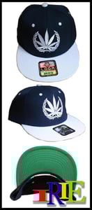 Image of  IRIE NATION TOP SHELF WEED LOGO ON BLACK & GOLD ADJUSTABLE SNAPBACK HAT