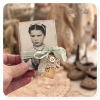 Image 1 of Vintage style button box and snippet book