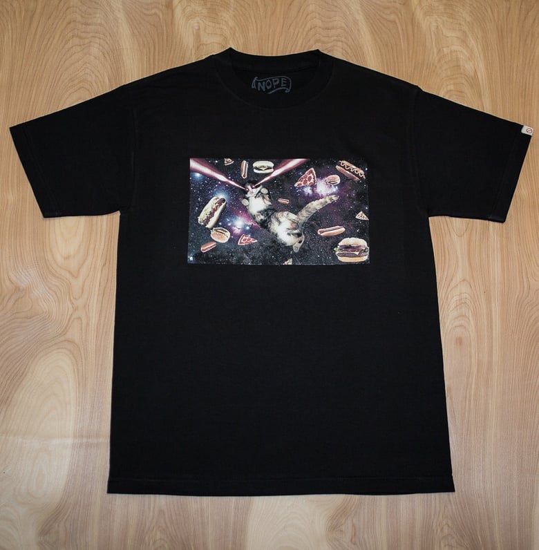Image of Nope SpaceCats Black T-Shirt