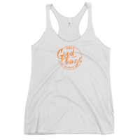 Image 3 of Women's Racerback Tank - Pumpkin Spice Logo