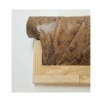 Image 3 of Snake Embossed Leather & Timber Clutch