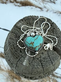 Image 2 of 14mm Kingman Heart Necklace