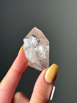 HEMATITE PHANTOM QUARTZ POINTS  -INDIA-