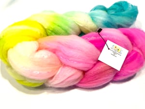 Targhee/ Bamboo/Tussah Silk 🍬” Skittles”