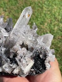 Image 6 of Laser Quartz Cluster In A Bed Of Hematite #1967