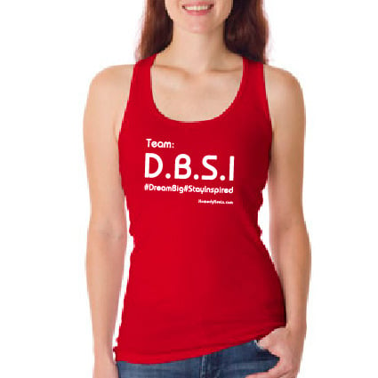 Image of Womens Red Racerback Tank Top