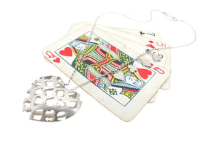 Image of Wonderland Playing card suit heart necklace