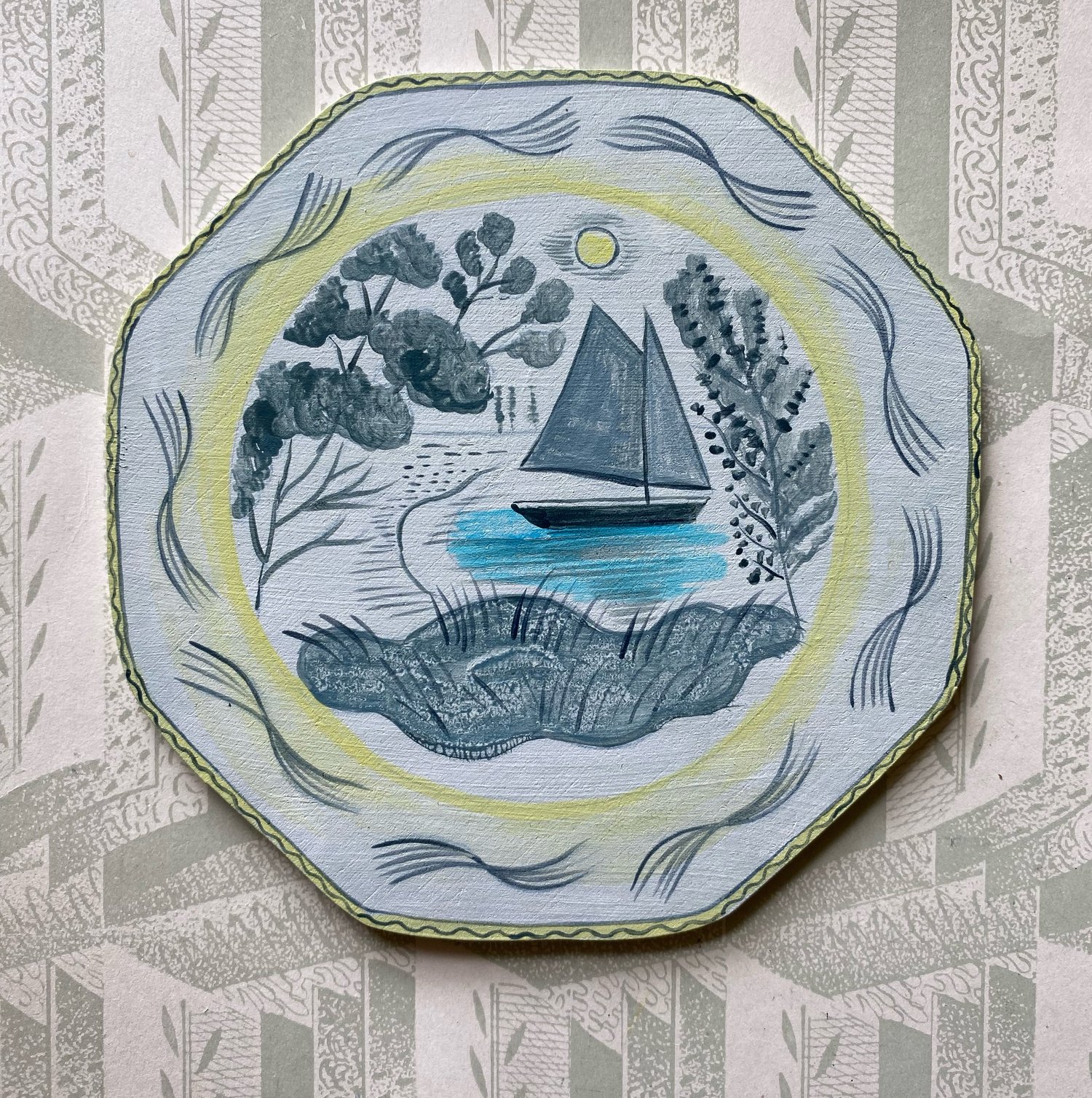 Image of Ravilious plate, sailing boat