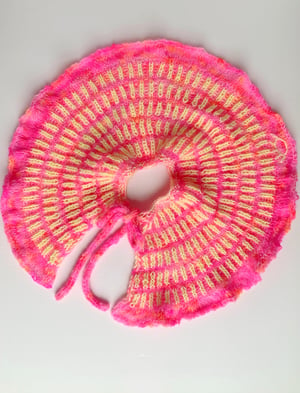 Image of Sofie and Iris Neon Yellow and Red/Orange/pink Ruffle Double Collar