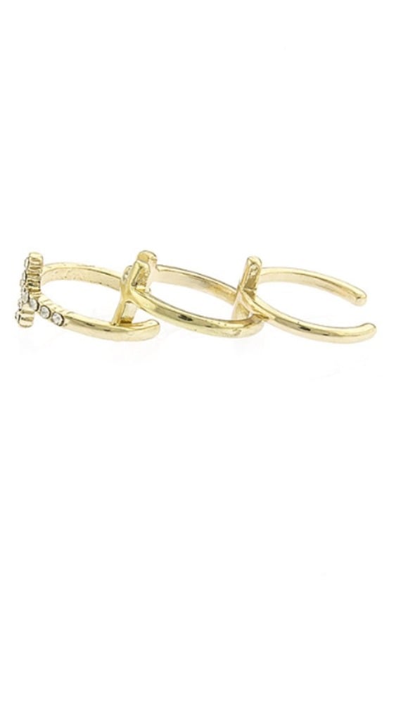 Image of Crystal Cross Midi-Ring