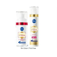 Image 1 of Nivea Luminoso Bundle ANTI-EDAD with Night and Day Cream (RED Tratamiento & Fluido SPF 50)