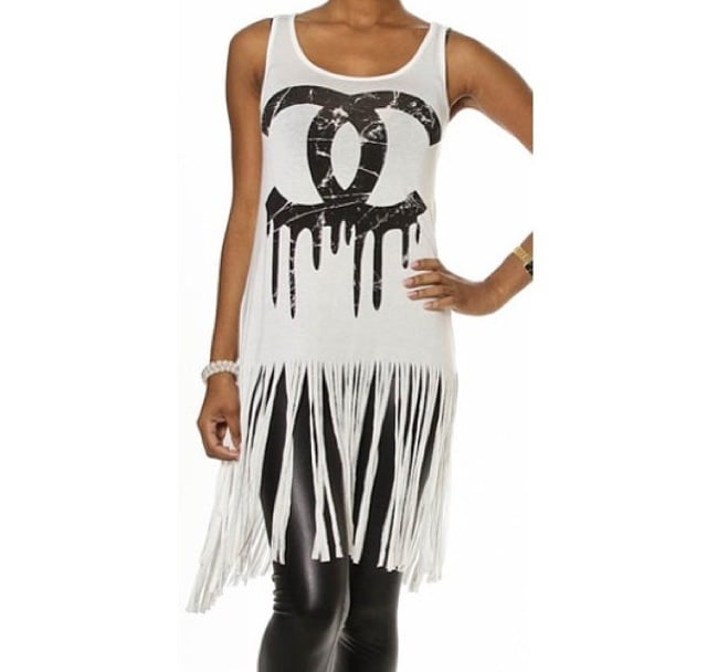 Image of Dripping CC Logo Fringed Top 