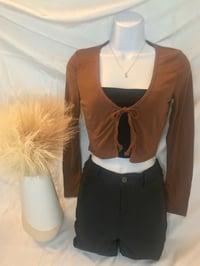 Image 1 of Front Tie Cardigan