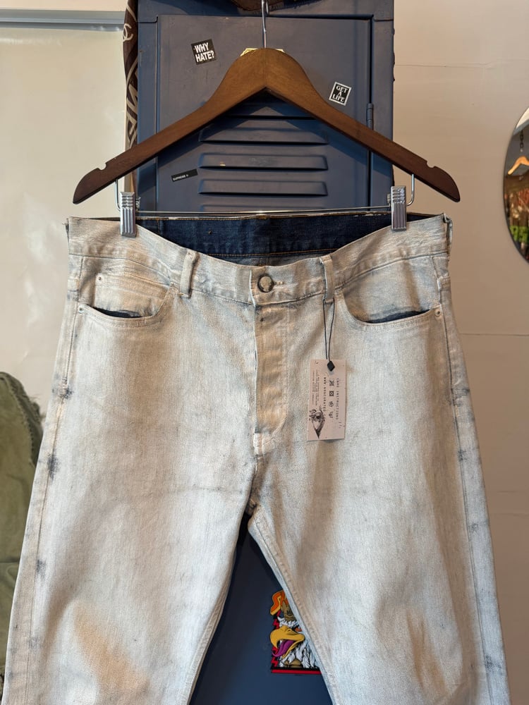 Image of Maison Margiela H&M White Paint Denim