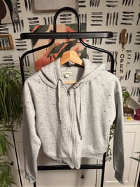 Image 1 of Rhinestone crop hoodie 