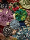 1960s handmade quilt circles and crochet top