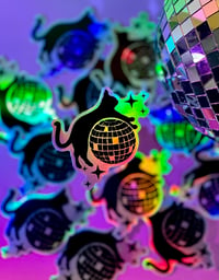 Image 1 of Disco Kitty Holographic Sticker