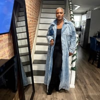 Image 1 of Belted Denim Trench (WORN)