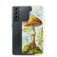 Image 13 of Gorgeous Blue Filigree and Orange Mushroom Fungus Clear Case for Samsung®