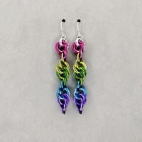 Pastel Ombre Rainbow Shift Helix Earrings