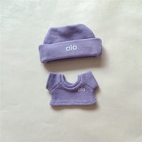 Image 9 of 15 17cm For Labubu Doll Badminton Sports Flat Hat Pants Clothes Sweater Pleated Skirt Outfit Clothin