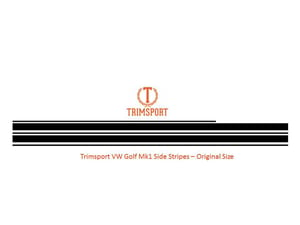 Image of VW Golf Mk1 Side Stripes as original - Black or Silver