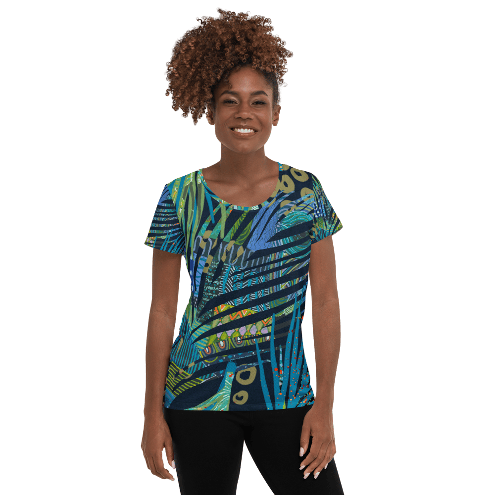 Image of Blue Jungle Damen Sport T-shirt Dark