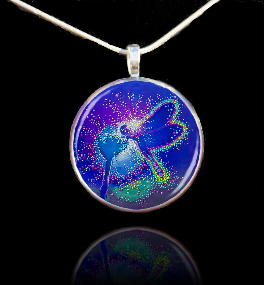 The Energy Art Store By Julia Watkins — Blue Dragonfly Pendant - Emits  powerful life-force energies