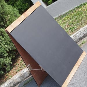 Large Double Sided Standing Chalkboard with Top and Bottom Border