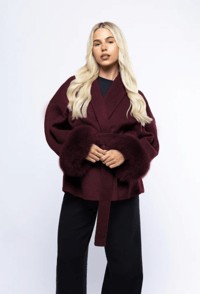 Image 2 of Milan Coat Burgandy