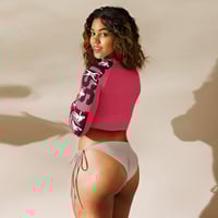 Image 3 of Pink Long Sleeve Crop Top