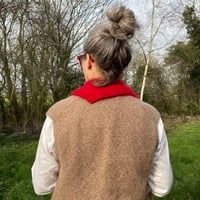 Image 3 of Scarlet Angora Scalene Scarf