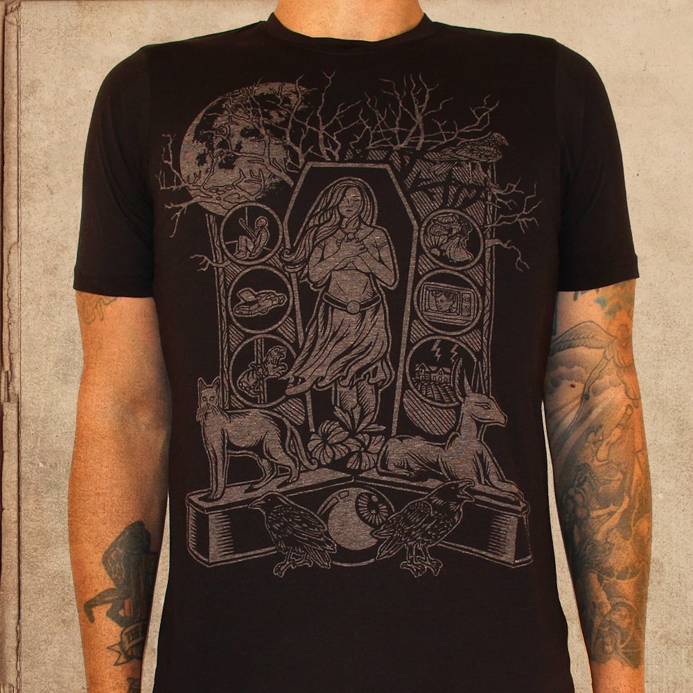 Image of American Gods -discharge ink - 50/50 - unisex - restocked