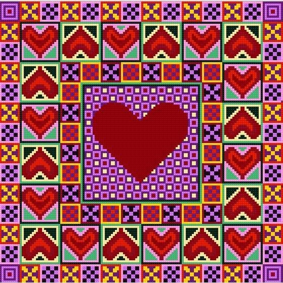 Image of Heart Cross-stitch kit