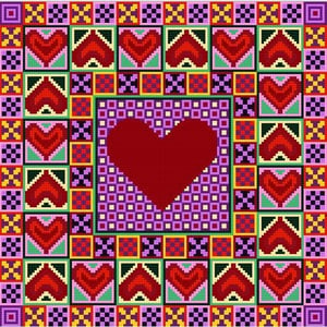 Image of Heart Cross-stitch kit