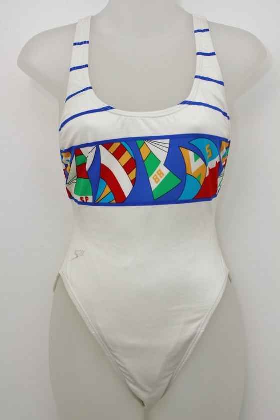 Image of 90's Vintage Speedo "BOAT RIDE" One-Piece Swimsuit Sz: Small 