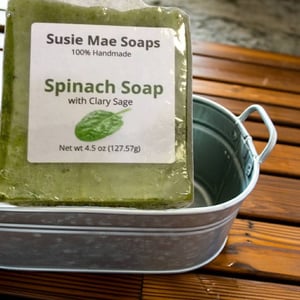 Image of Spinach Soap (with clary sage)