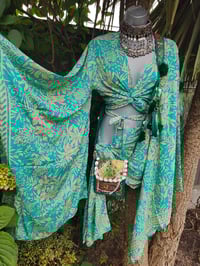 Image 1 of Pefkos co ord sarong set - green