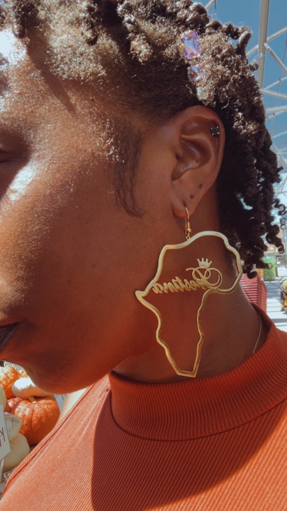 Afro-Centric Stainless Steel Earrings 