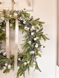 Image 1 of Frosted Mistletoe Wreath